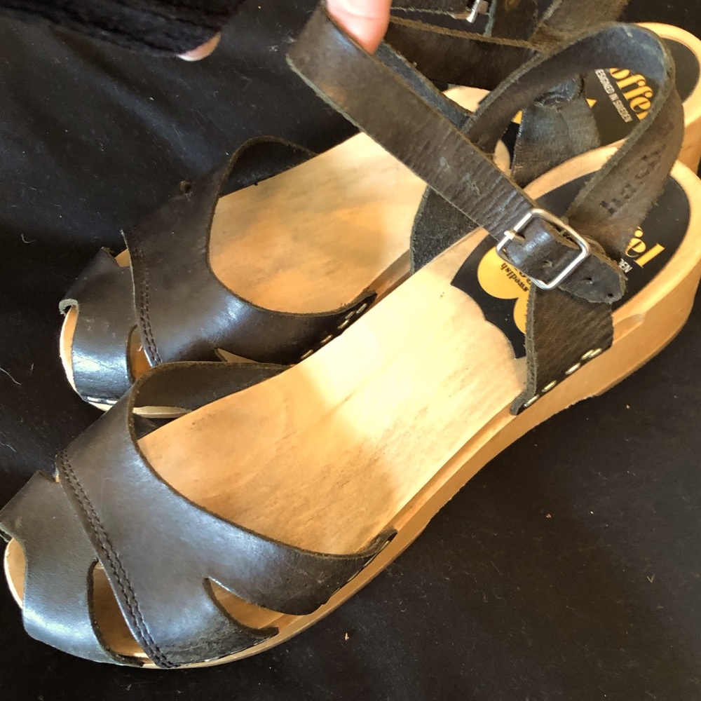 Swedish Toffel Hasbeens Clog Sandals sz 38